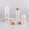 Empty Refillable Clear Borosilicate Glass Test Tubes Reagent Bottle with Cork Stoppers